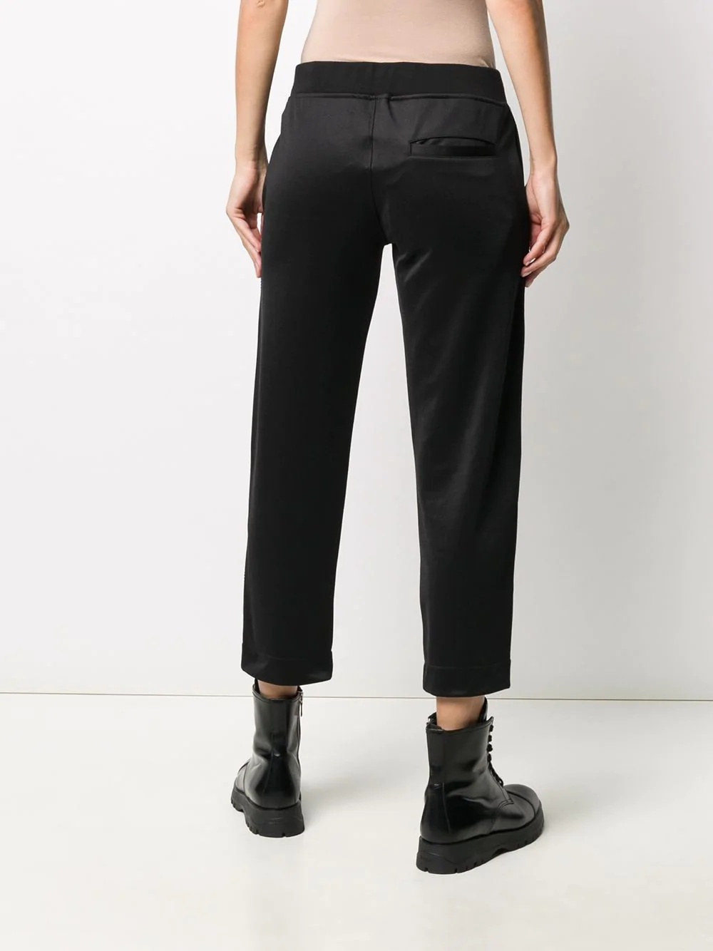 side stripe cropped trousers - 4