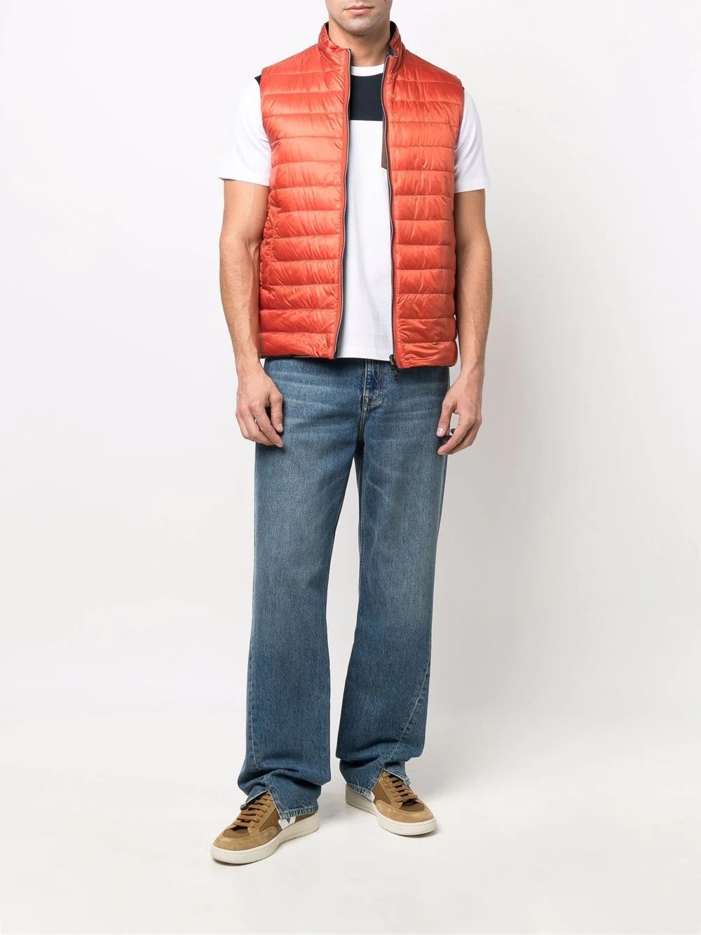 quilted feather-down gilet - 2