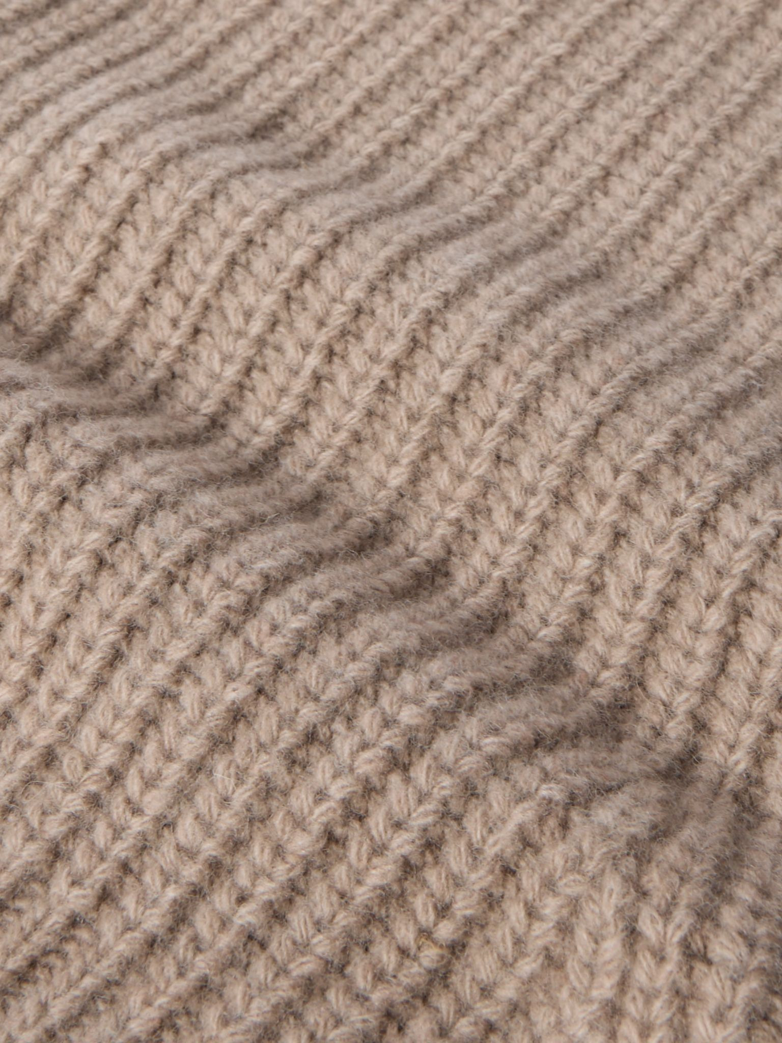 Ribbed wool balaclava Beige - 3