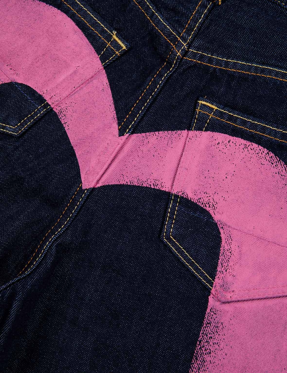 DAICOCK PRINT WIDE LEG JEANS - 11
