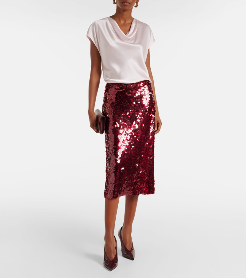 Vince Draped silk satin blouse outlook