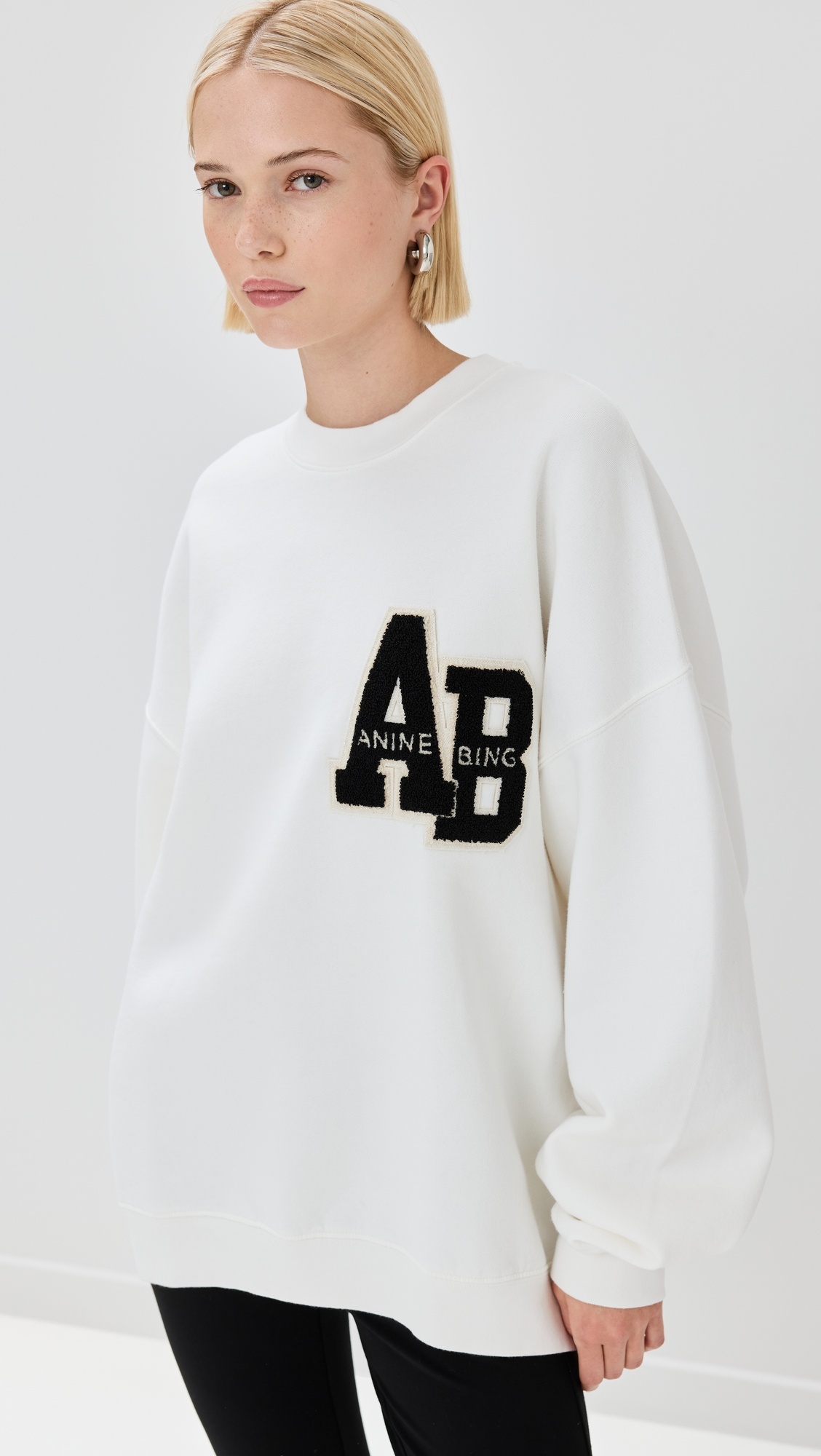 Miles Sweatshirt Letterman Off White - 7