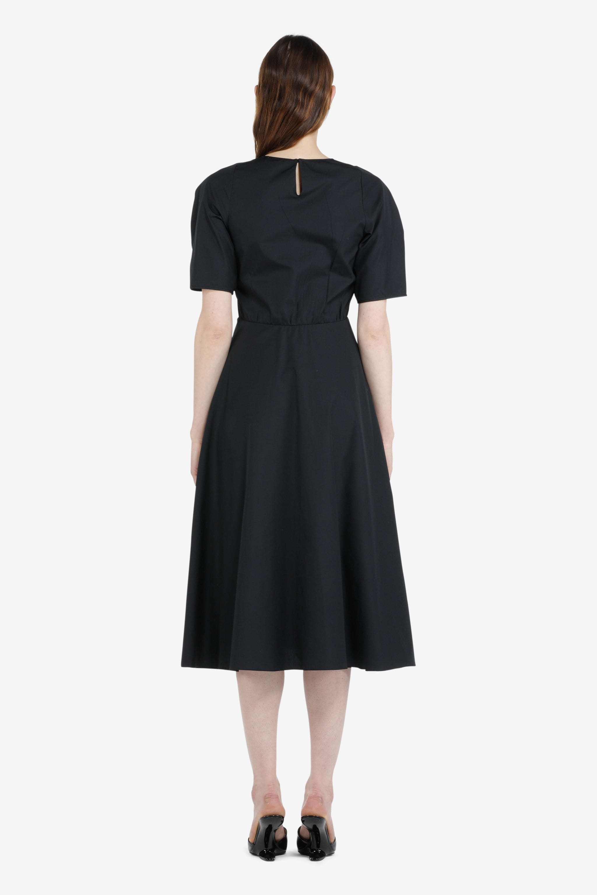 PUFF-SLEEVE COTTON DRESS - 2
