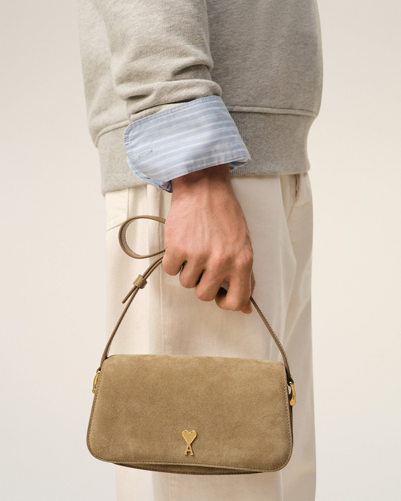 AMI Paris YELLOW COW LEATHER SHOULDER PARIS PARIS BAG outlook