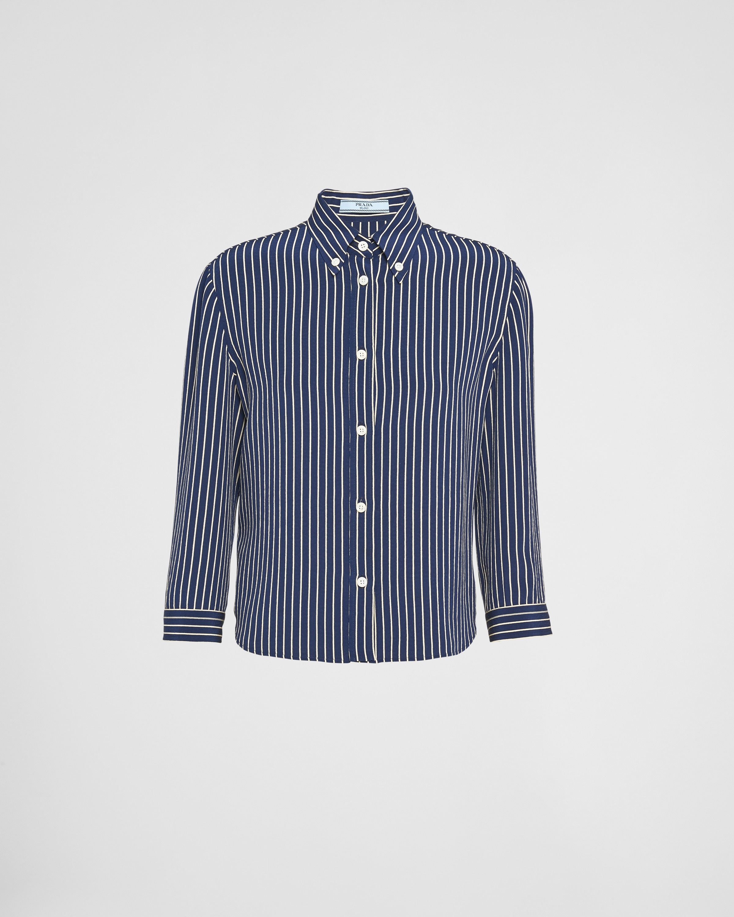 Striped marocain shirt - 1
