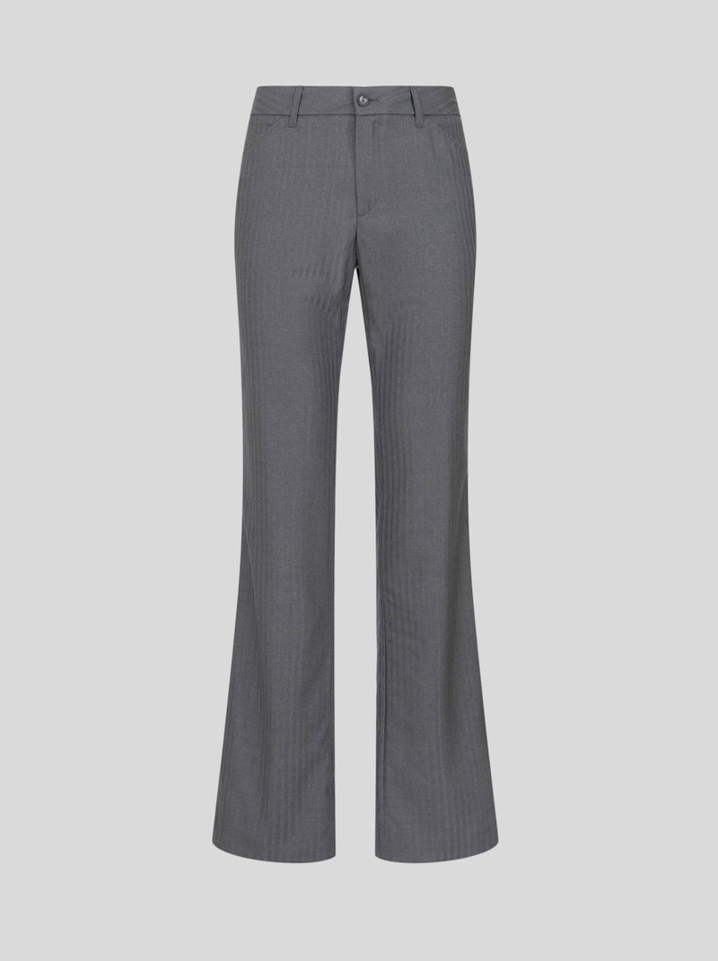 STRIPED WOOL TROUSERS - 1