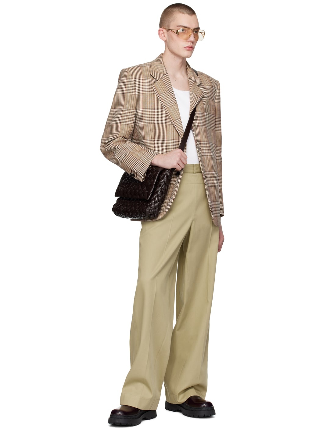 Brown Rumple Messenger Bag - 4