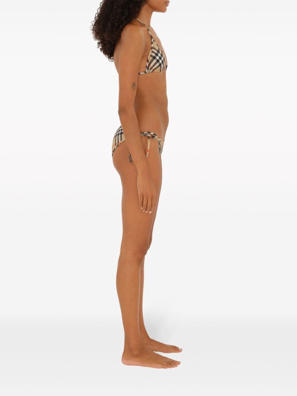 check-pattern bikini top - 4