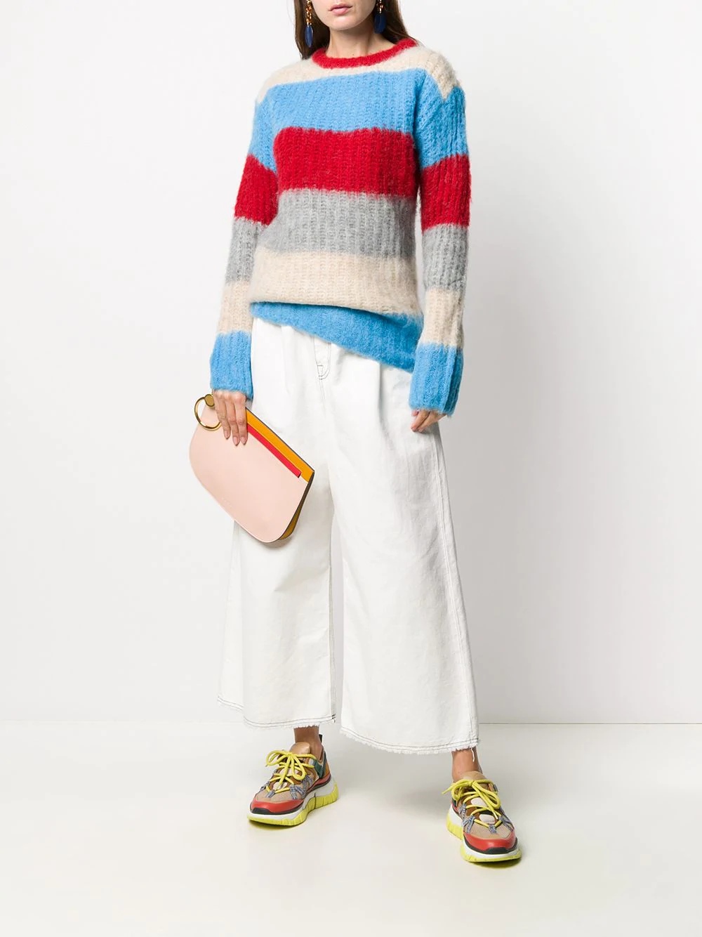 stripe knit jumper - 3