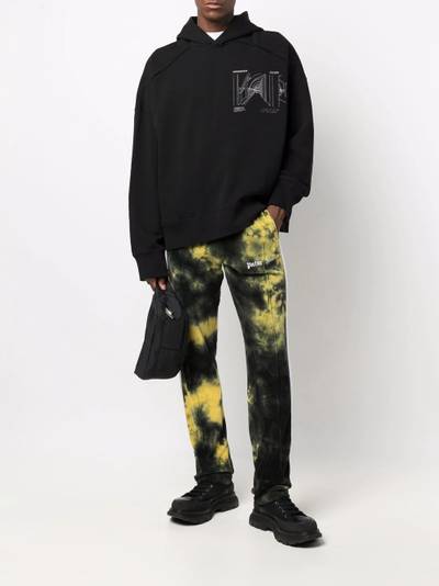 C2H4 graphic-print cotton hoodie outlook