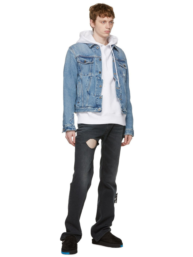 Off-White Black Comfort Slippers outlook