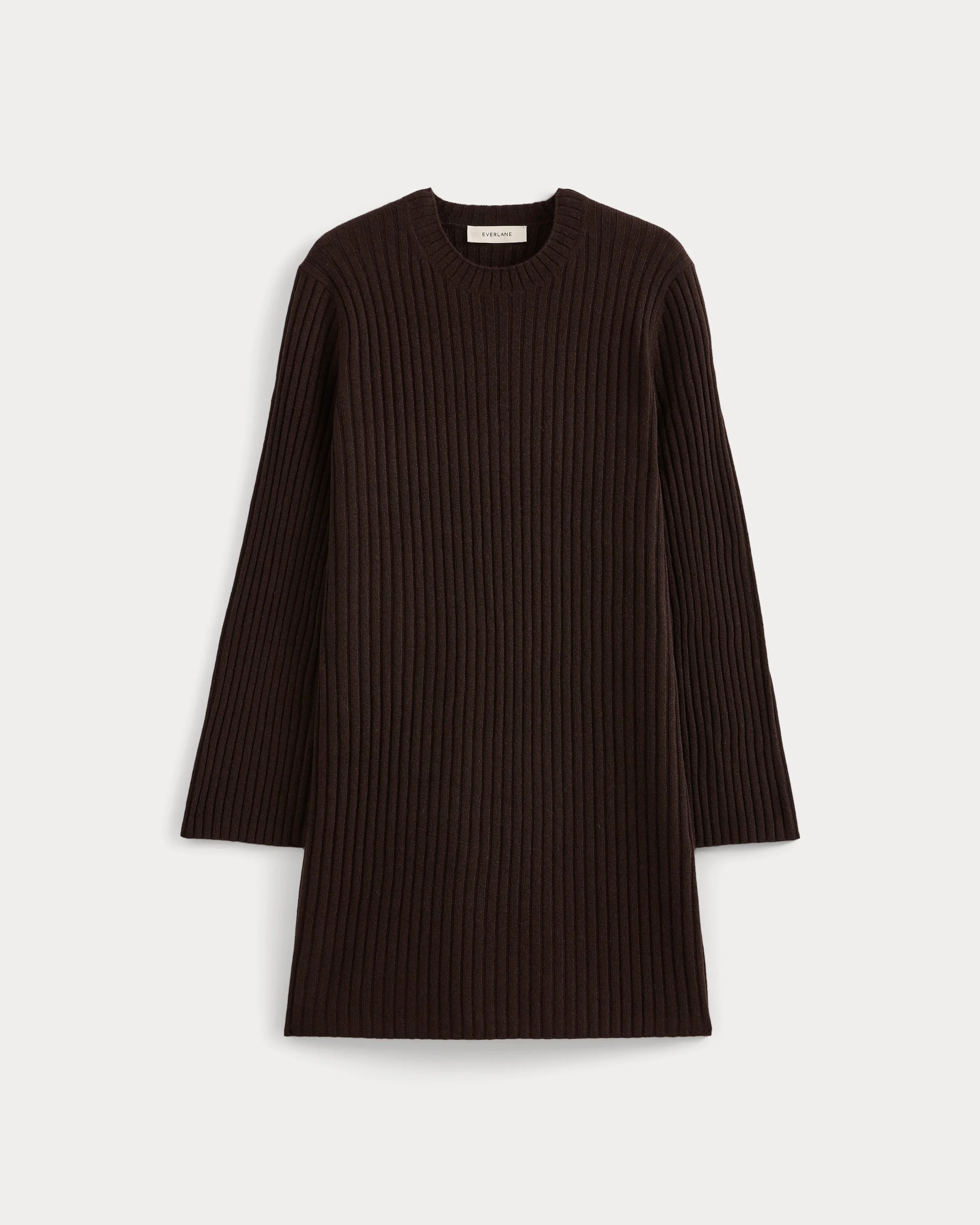 CASHMERE LONG-SLEEVE MINI DRESS - 1