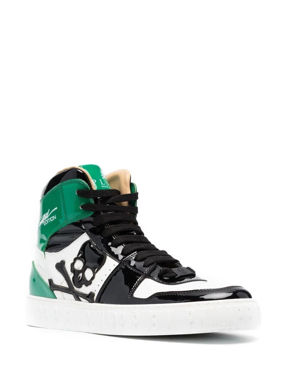 skull-patch high-top sneakers - 2