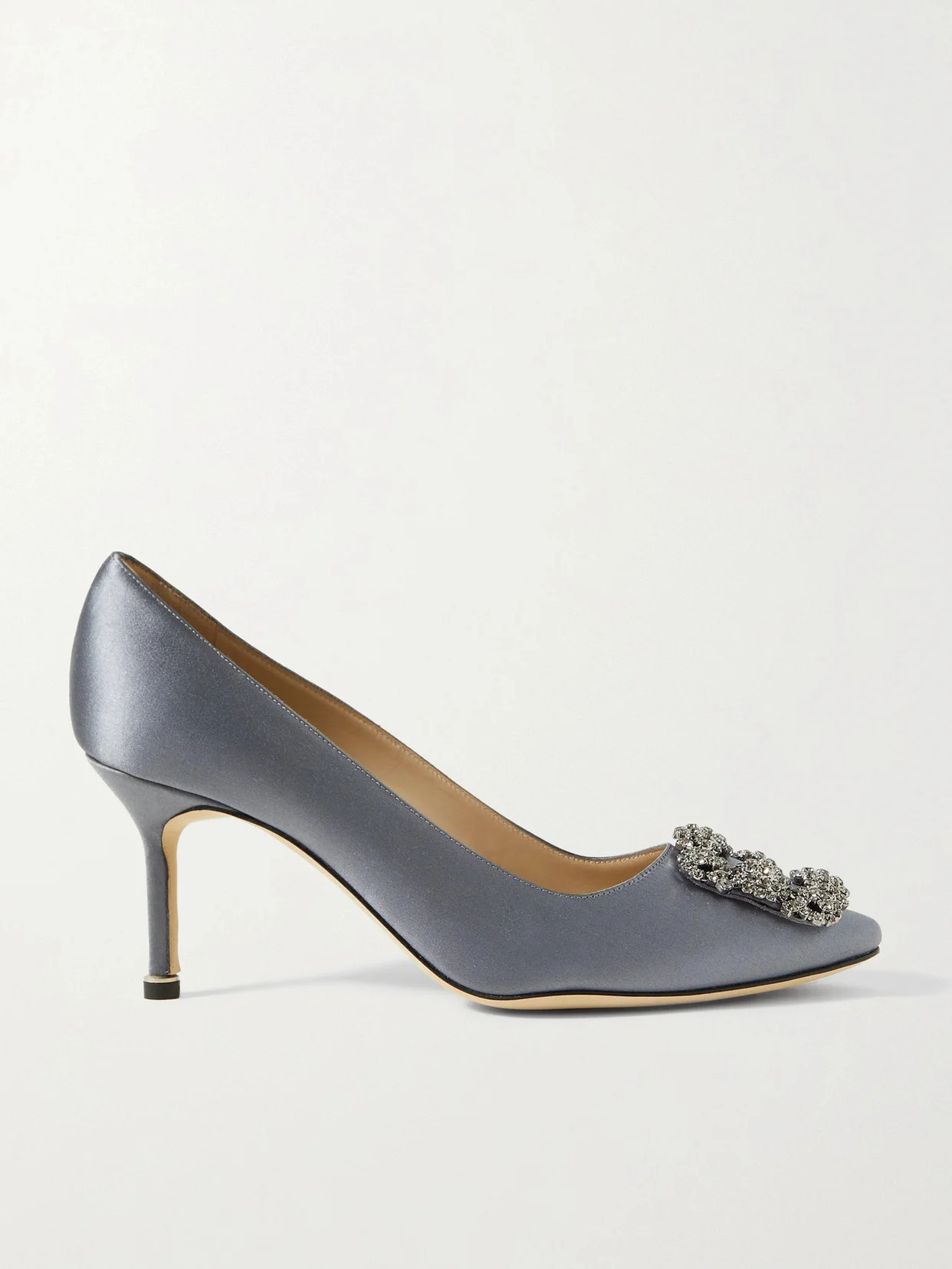 Hangisi 70 Crystal-embellished Satin Pumps - 1