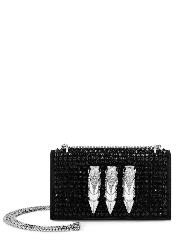small crystal-embellished shoulder bag 1