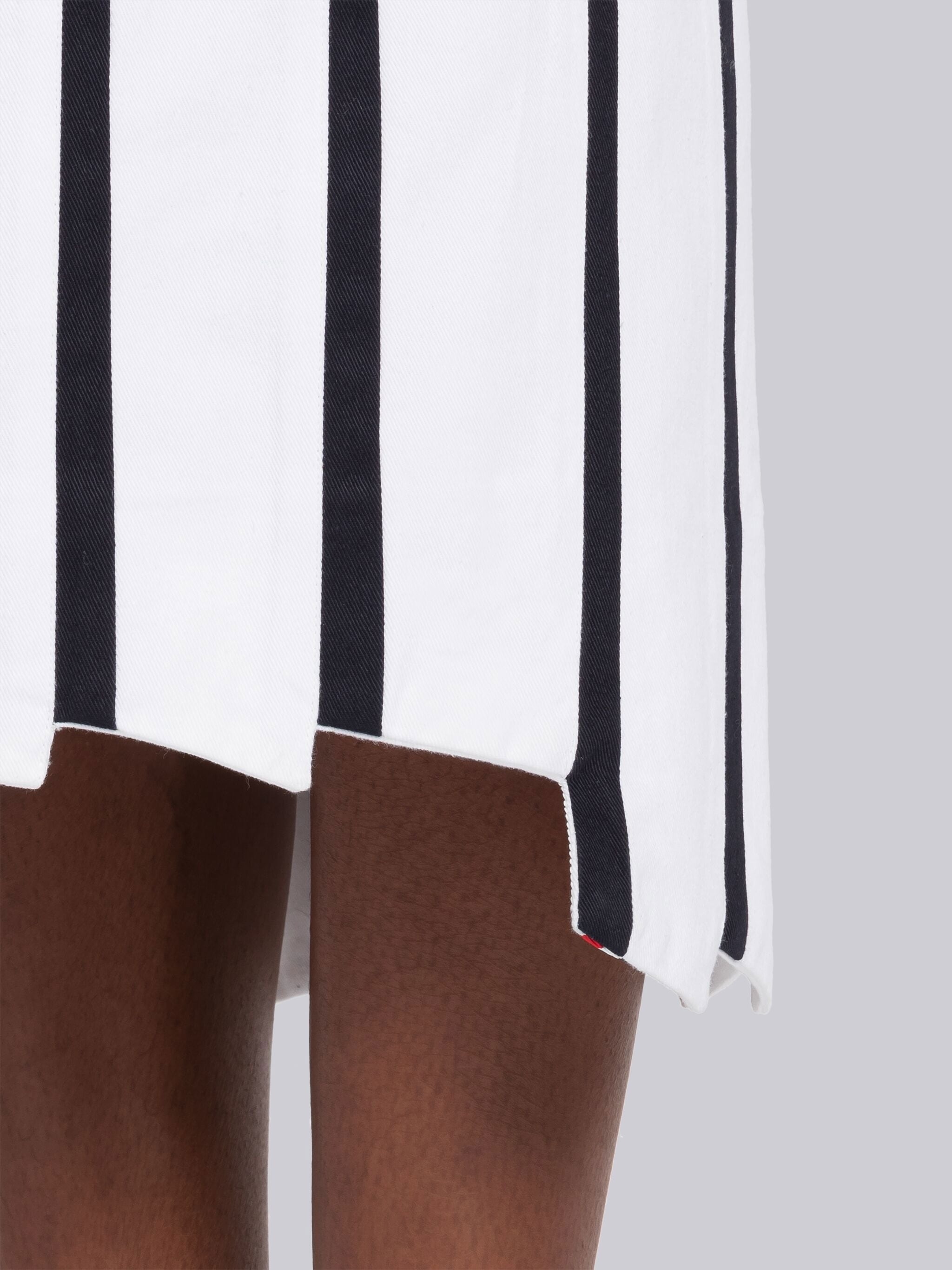 Twill Trompe L'oeil Pleated Skirt - 6