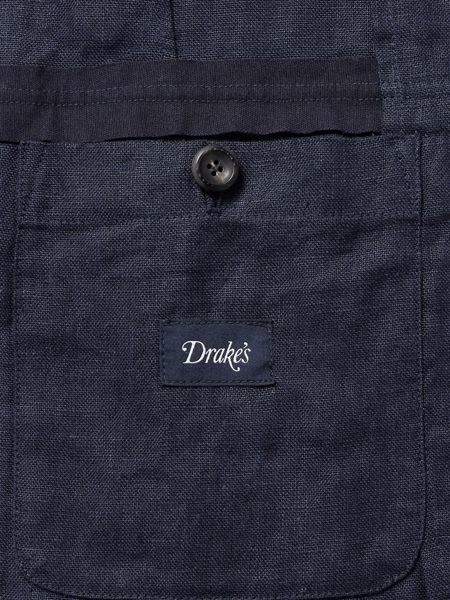 Mk. I Antique Games Unstructured Linen Blazer Navy - 6
