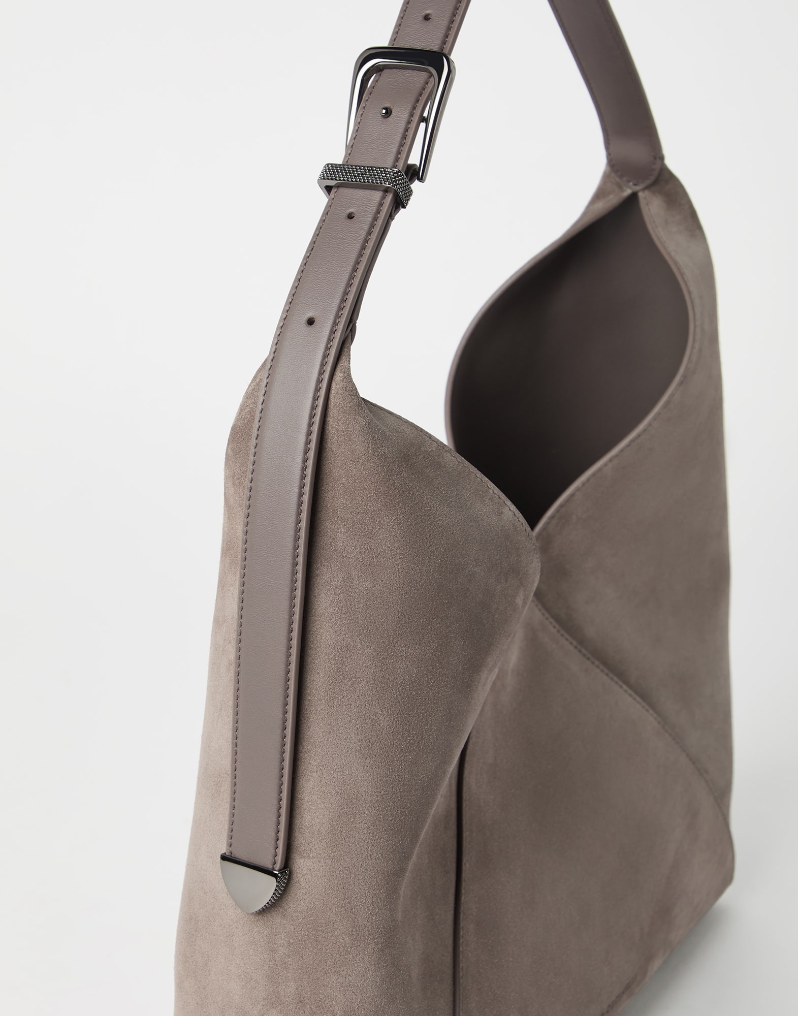 BC Duo hobo bag in sueded calfskin - 3