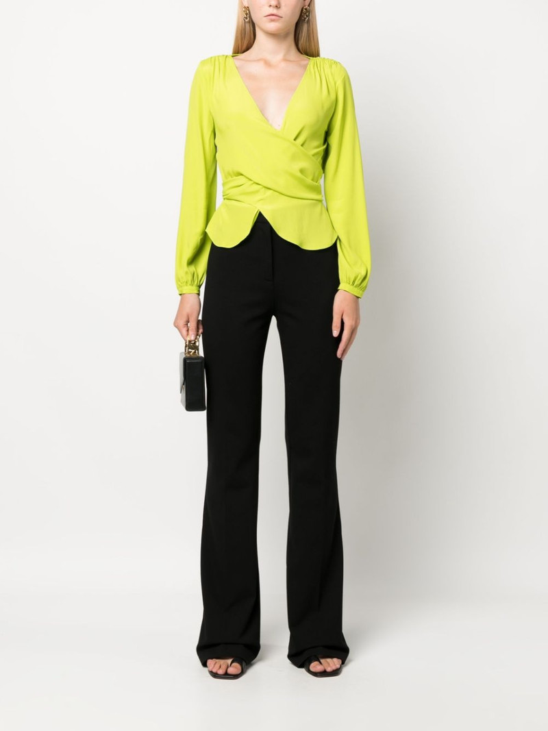 PINKO high-waisted flared crepe trousers outlook