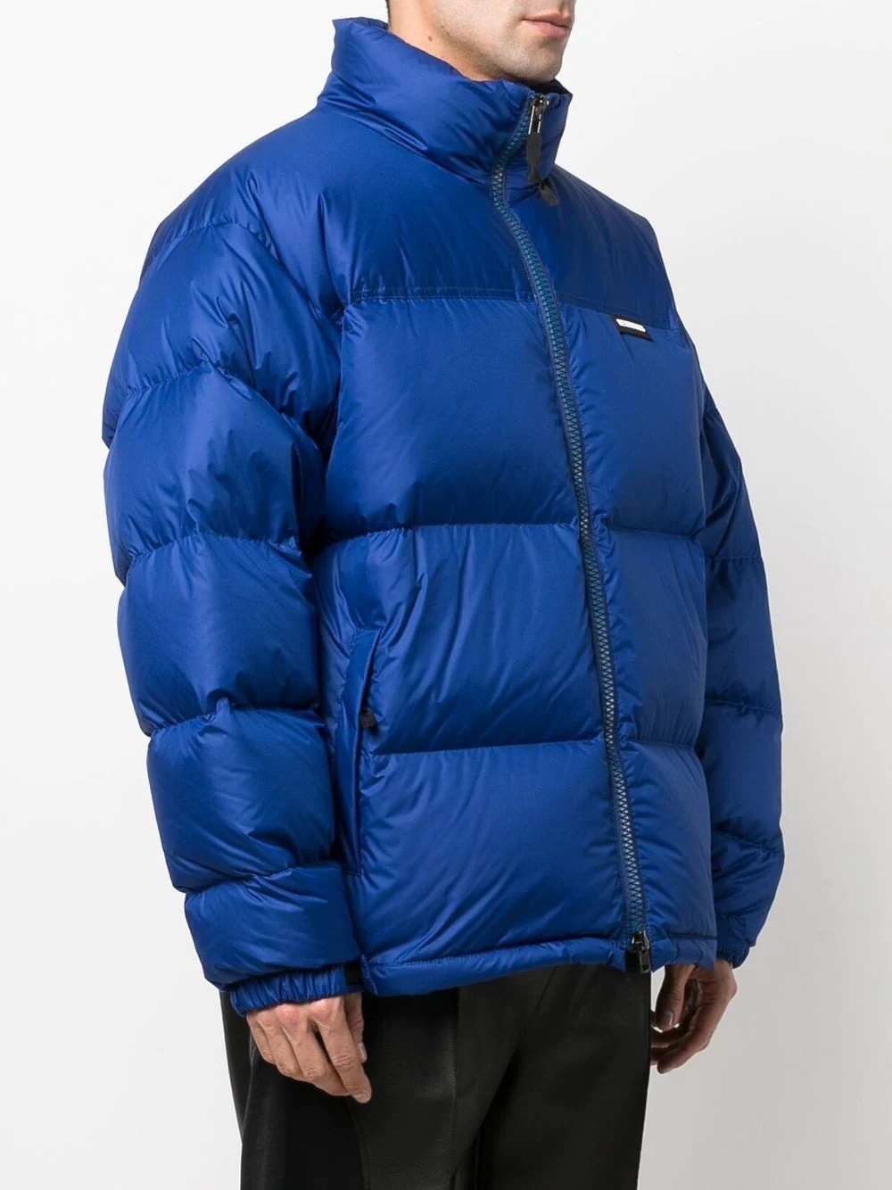 logo-patch puffer jacket - 4