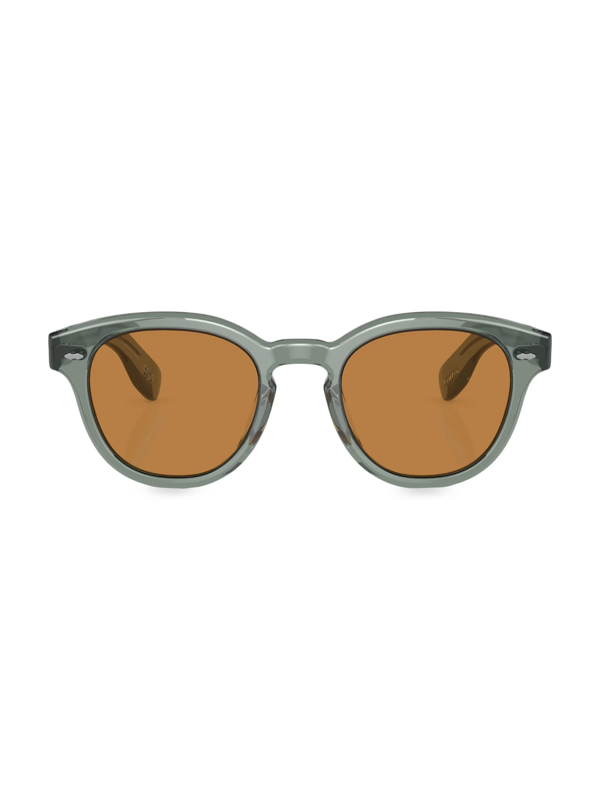 Men's Cary Grant 50MM Pillow Sunglasses - Transparent Grey Teal Orange - 1