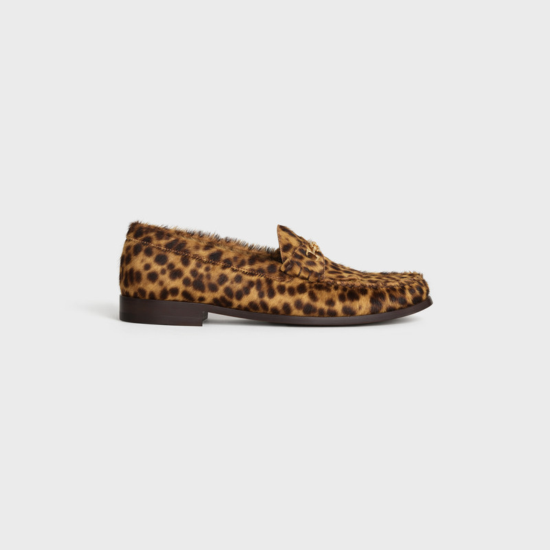 CELINE LUCO TRIOMPHE LOAFER IN JAGUAR PRINTED HAIRY CALFSKIN 1