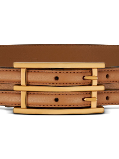 Etro double-buckle leather belt outlook