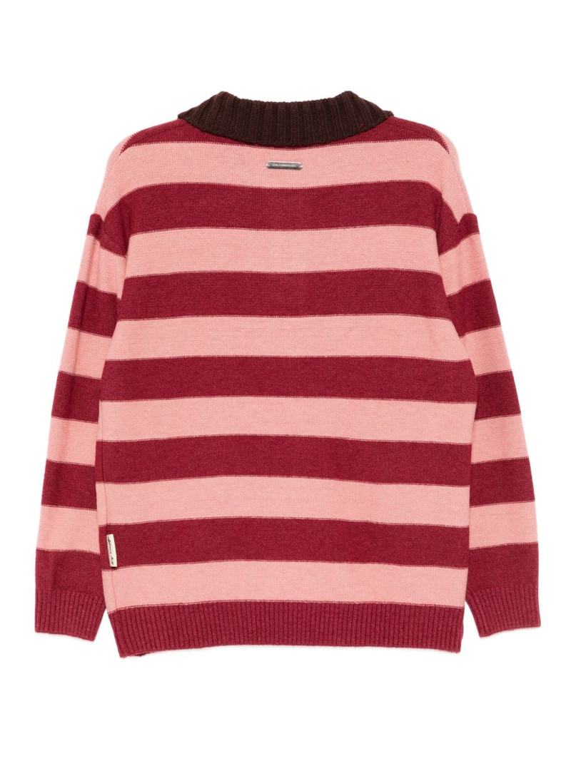 Andersson Bell logo-embroidered striped polo top outlook