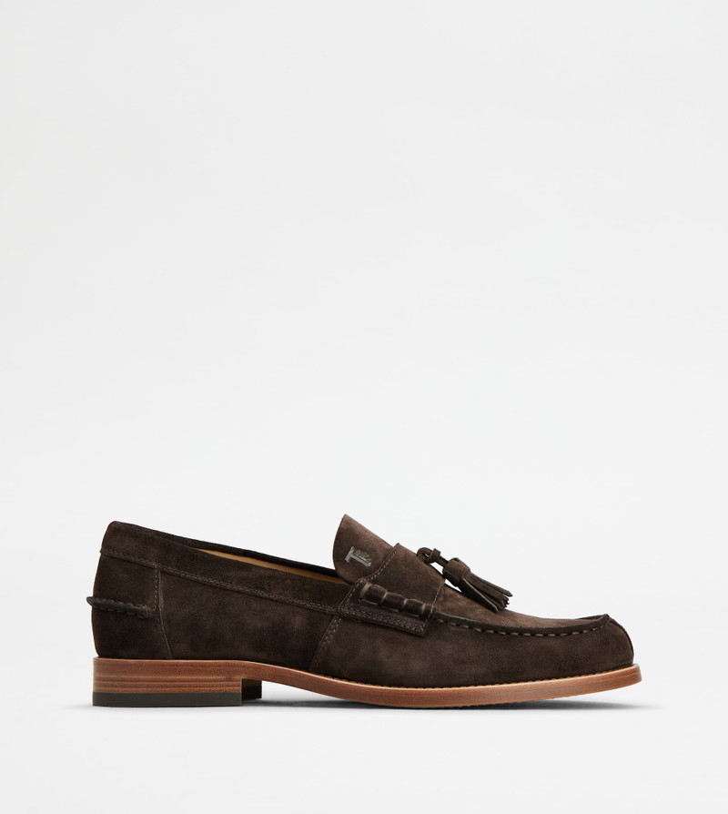 LOAFERS IN SUEDE - BROWN 1