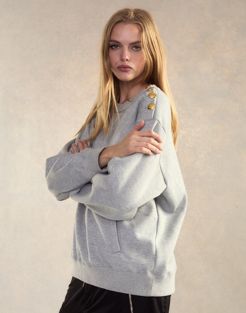 CYNTHIA ROWLEY Button Up Sweatshirt outlook