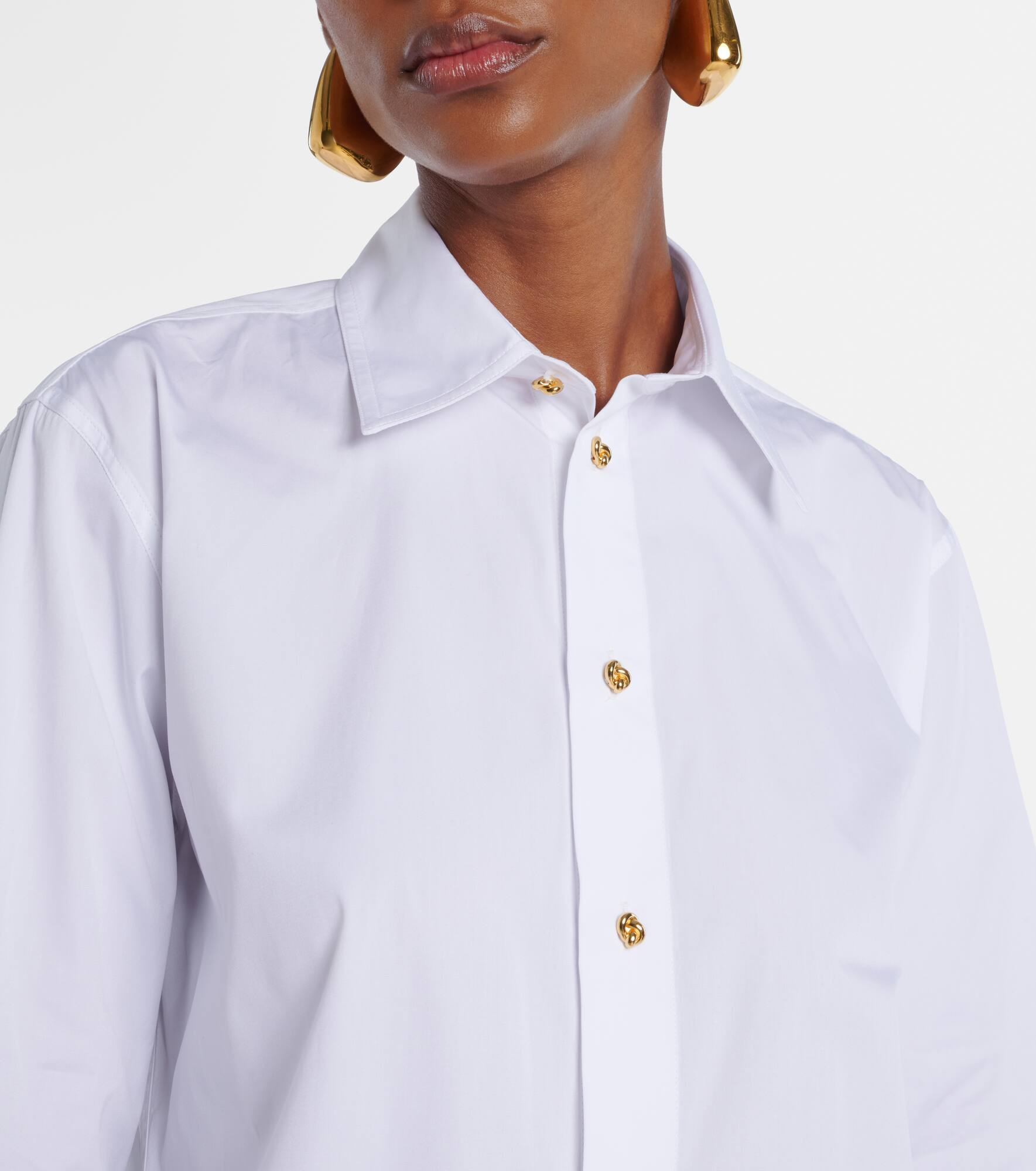 Knot cotton poplin shirt - 4