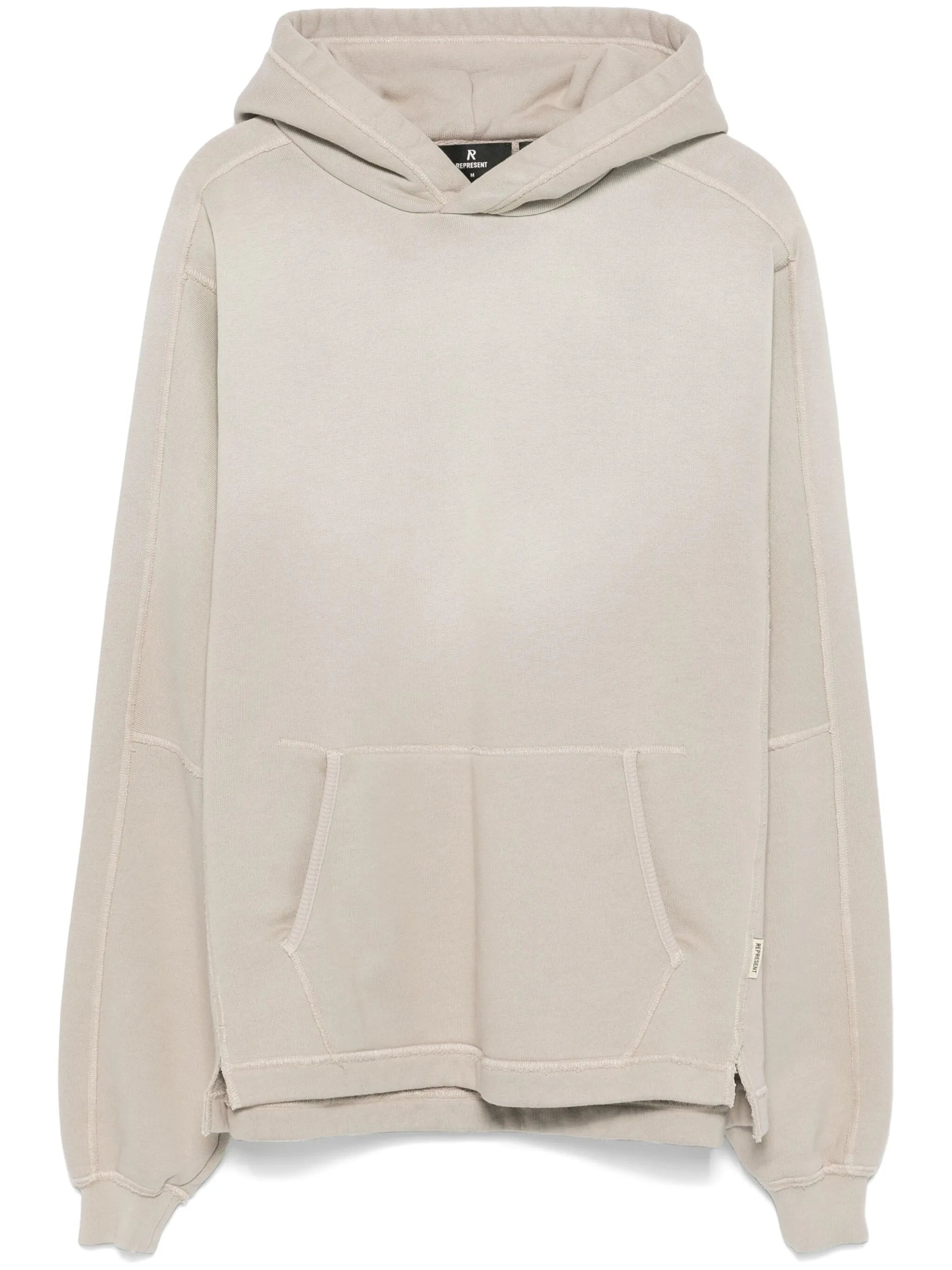 seam-detail hoodie - 1
