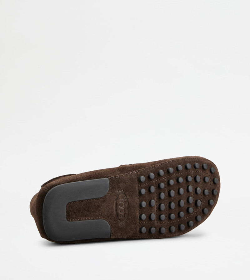 SLIPPER LOAFERS IN SUEDE - BROWN 4