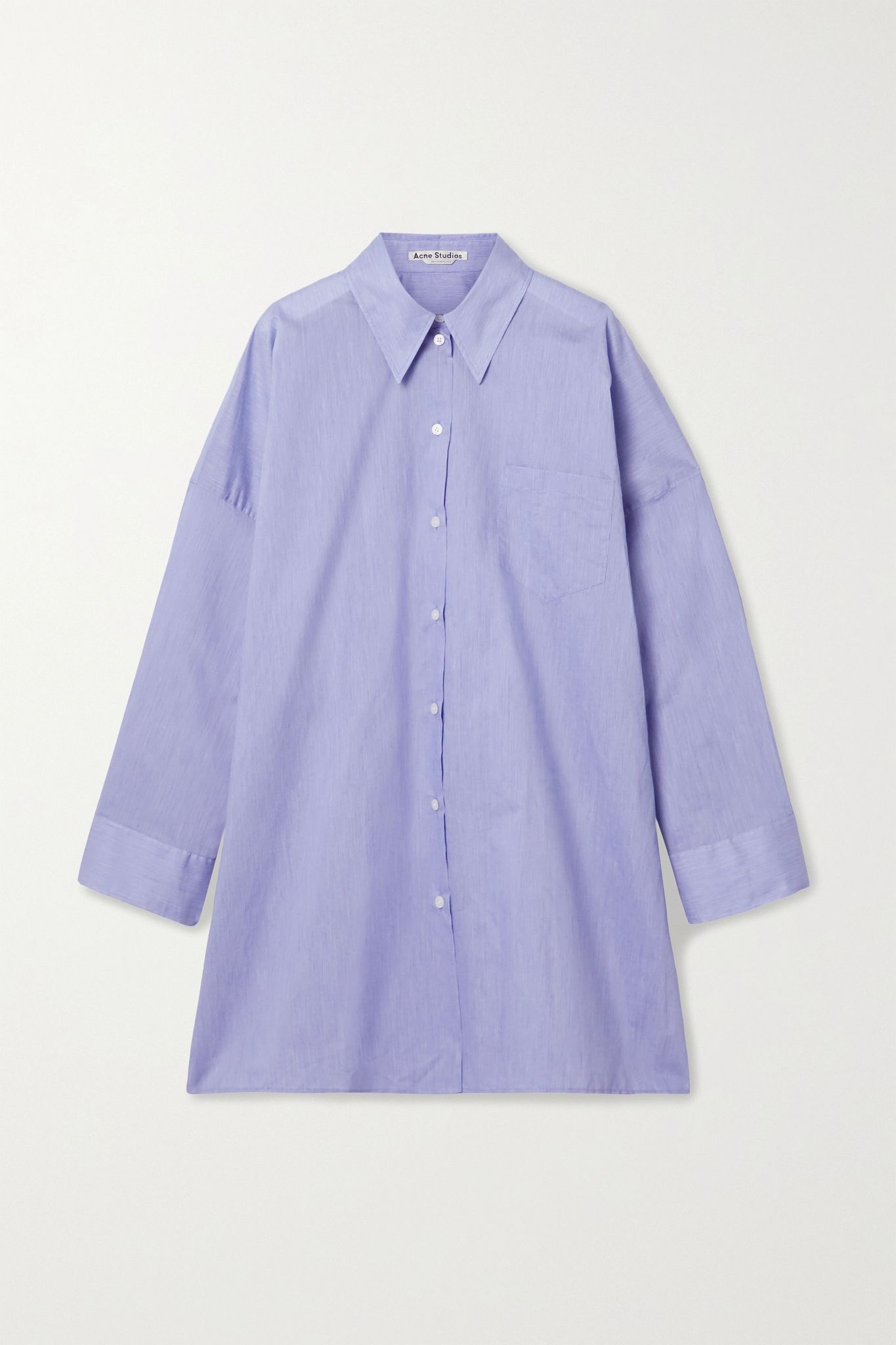 Oversized cotton-blend poplin shirt - 1