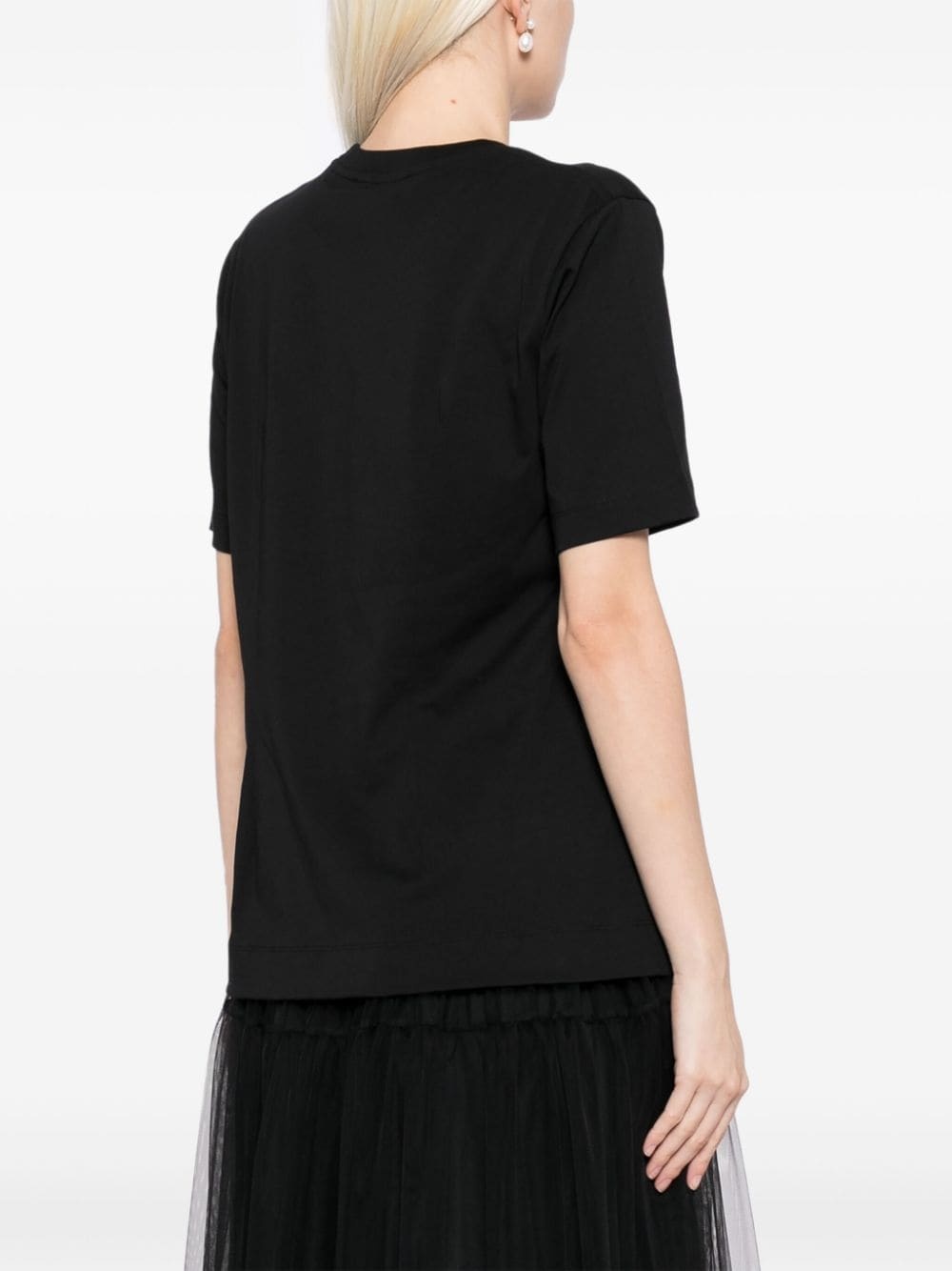 tulle paneled T-shirt - 4