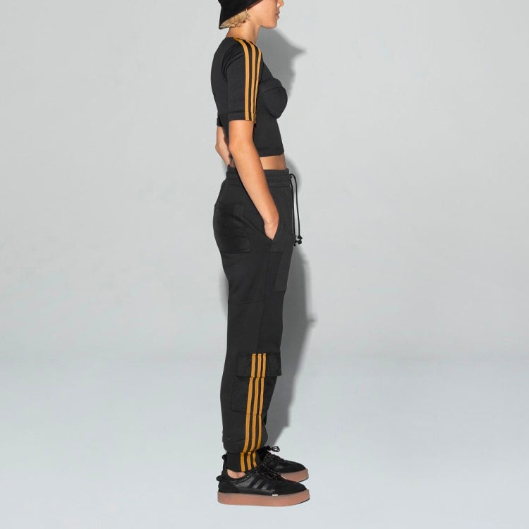 adidas originals x Ivy Park Crossover Cargo Sweatpants Couple Style Black H38828 - 5