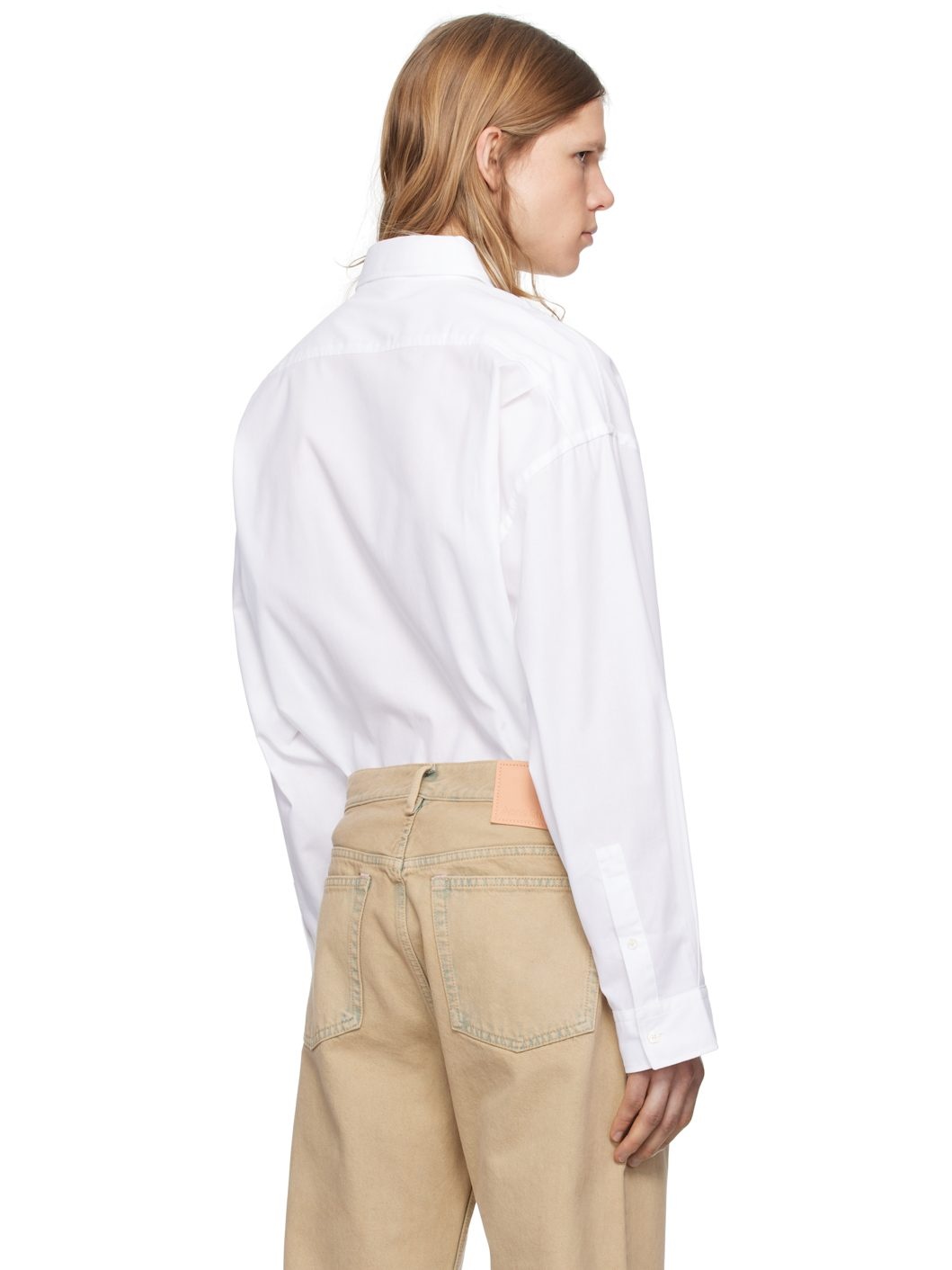 White Button-Up Shirt - 3