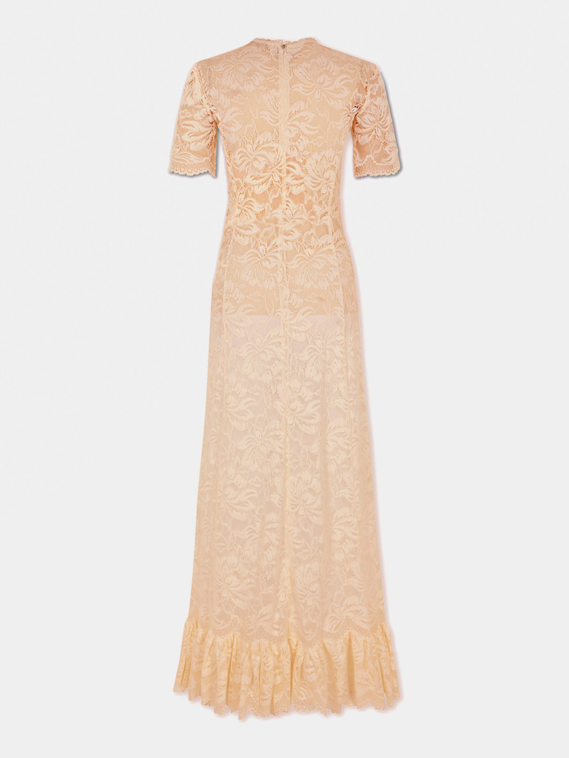 rabanne LONG RAFFIA COLORED LACE DRESS outlook