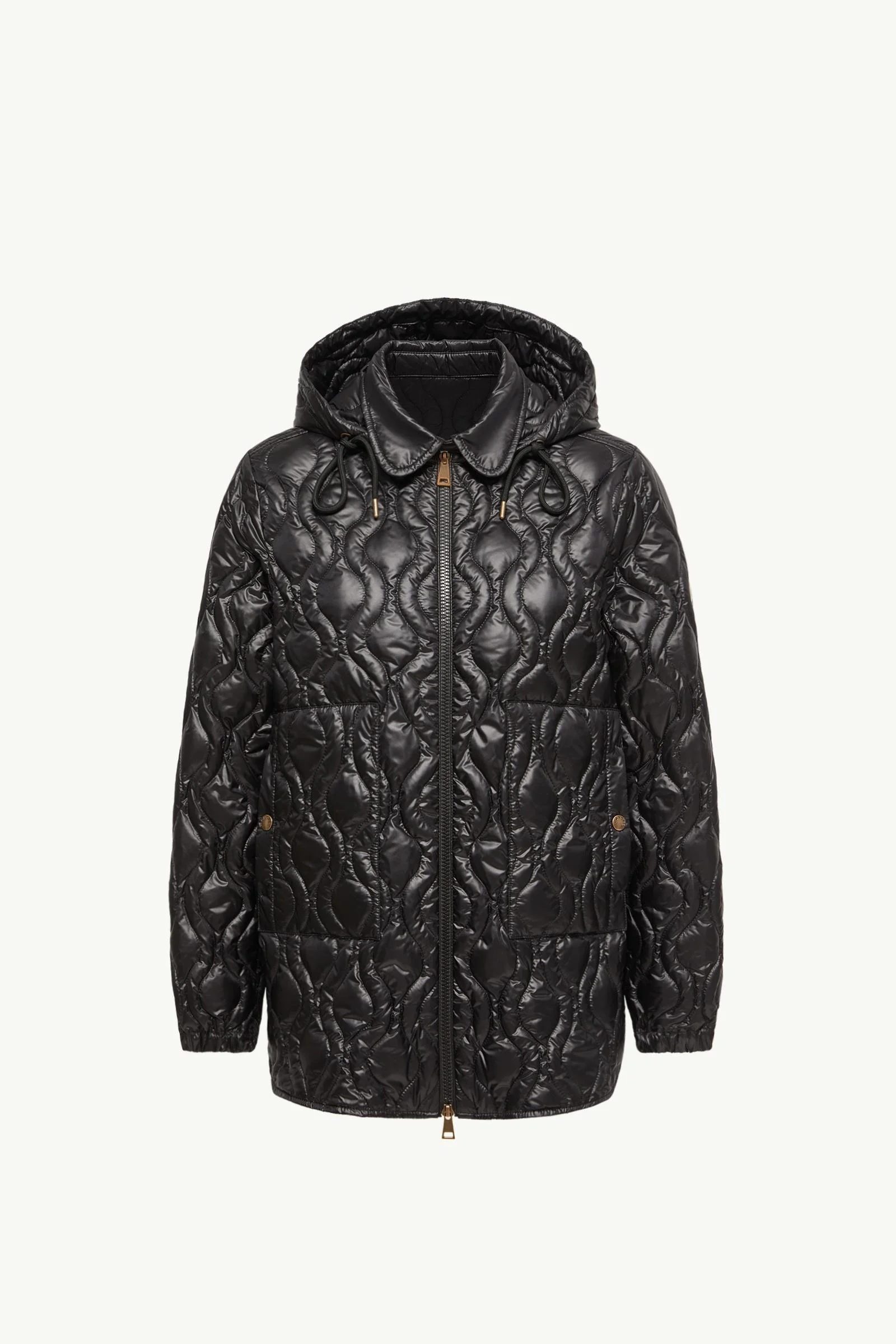 Balette Geometric Quilted Mid-Length Down Jacket - 1