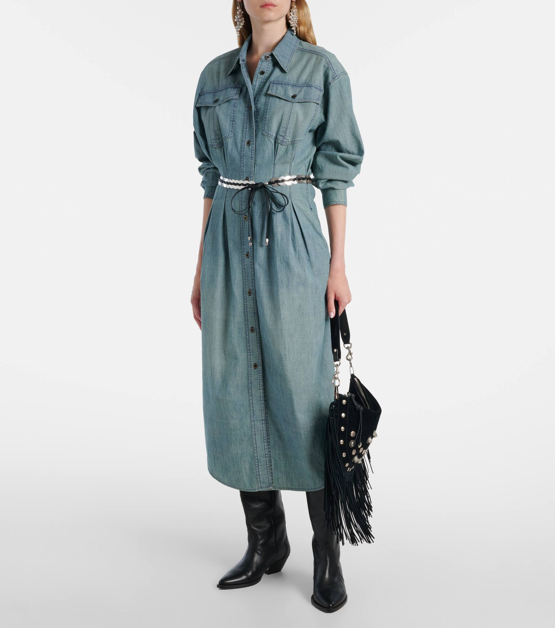 Nolwen chambray shirt dress - 2