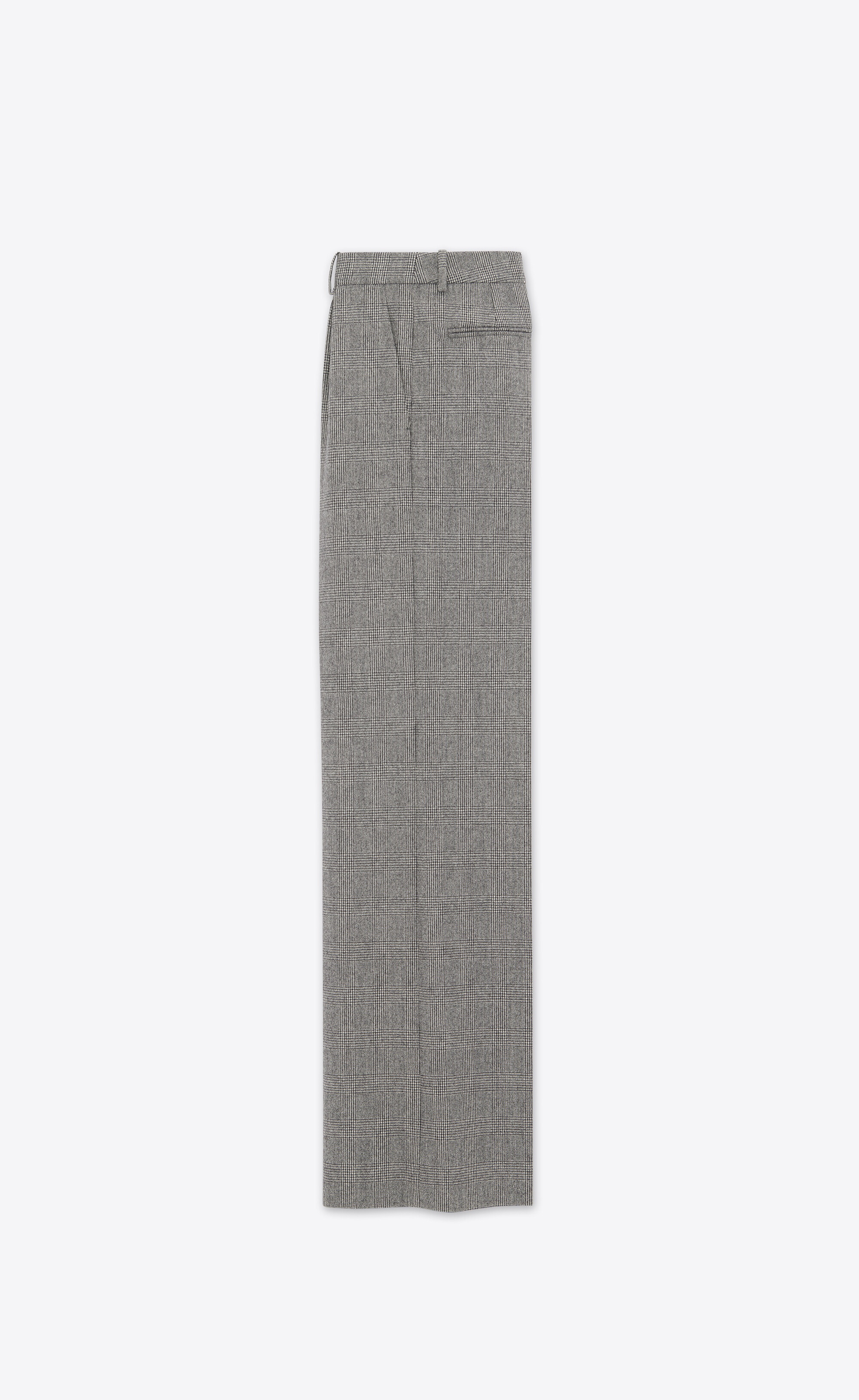 Houndstooth wool wide-leg pants - 3
