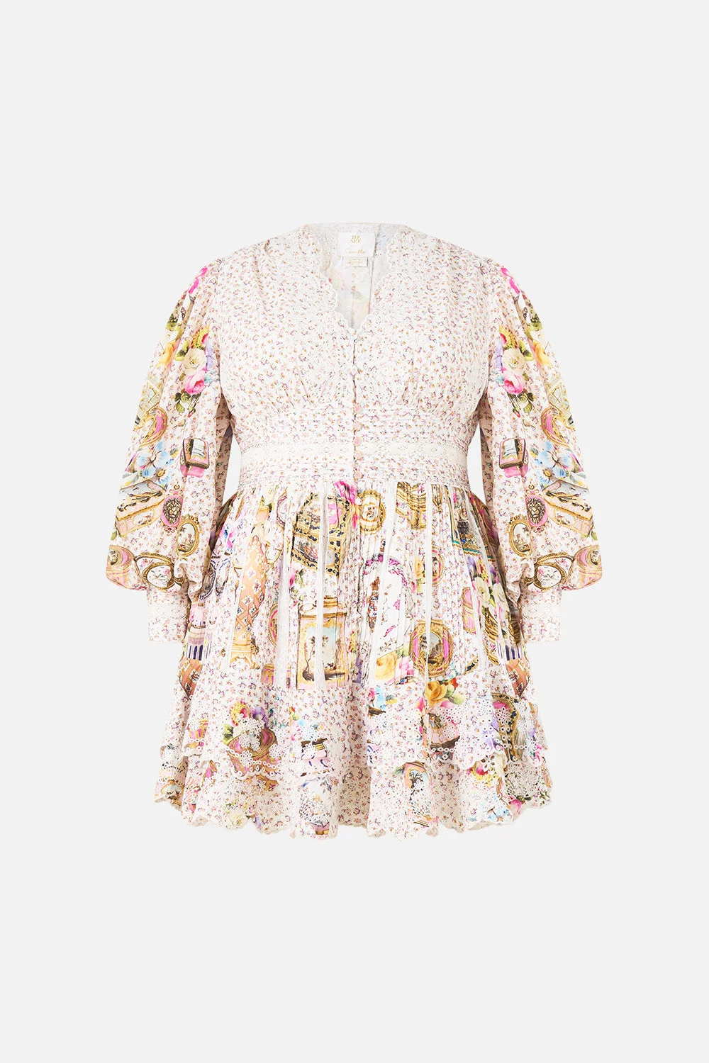 BUTTON FRONT FRILL DRESS - 1