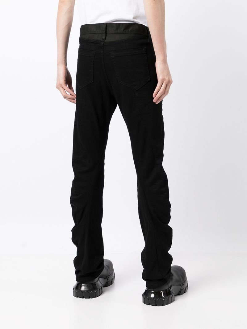 low-rise straight-leg trousers - 4