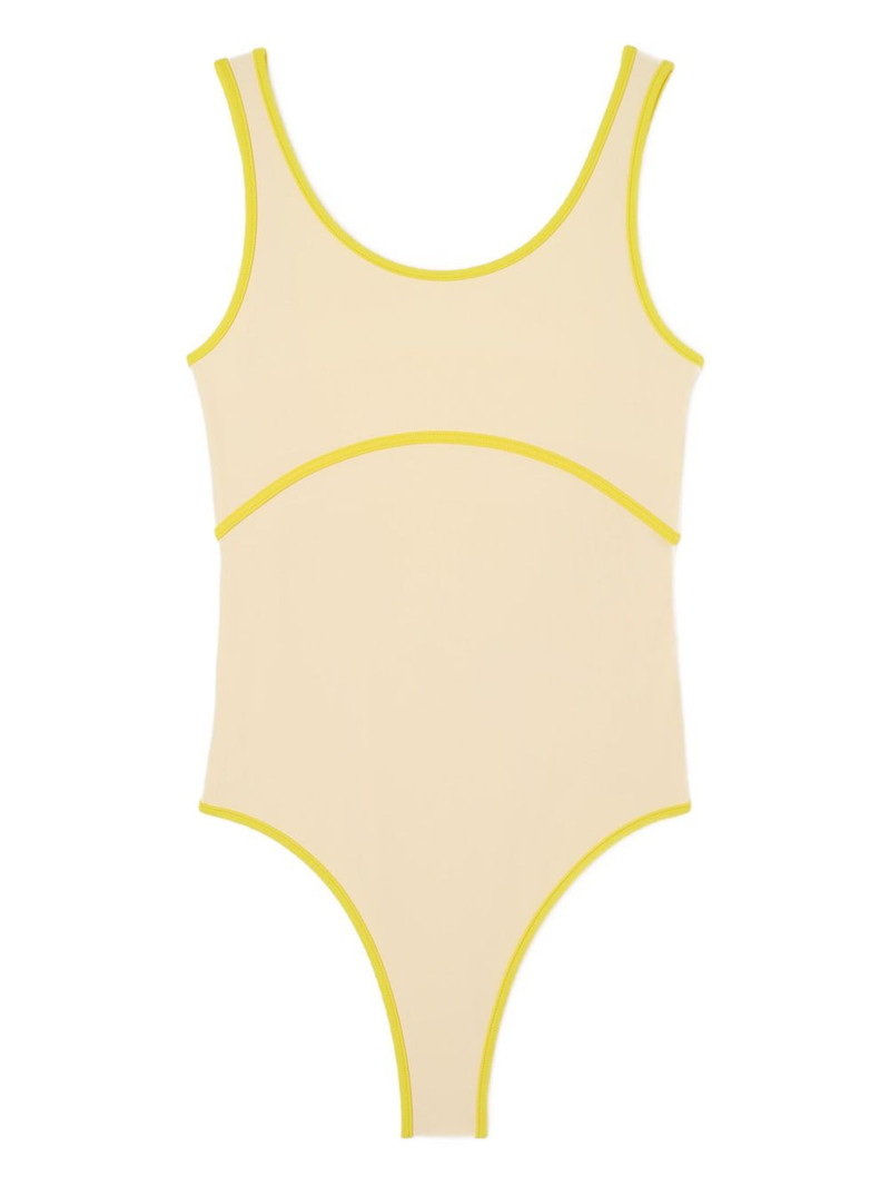 contrasting-trim swimsuit 1