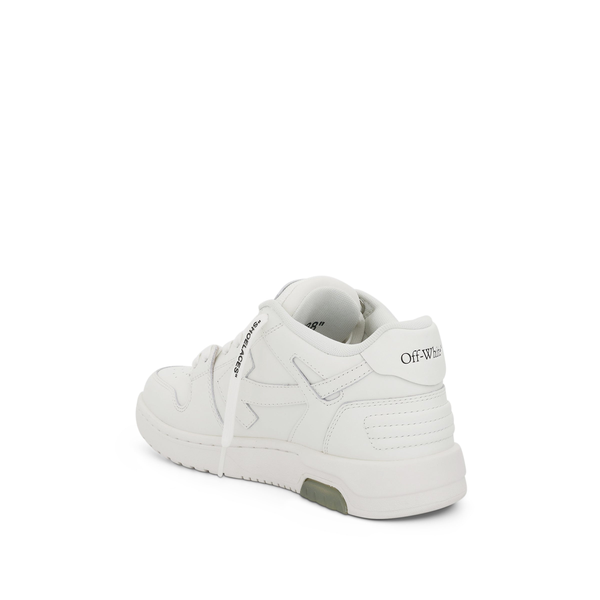 Out of Office Leather Sneakers In Colour White - 3