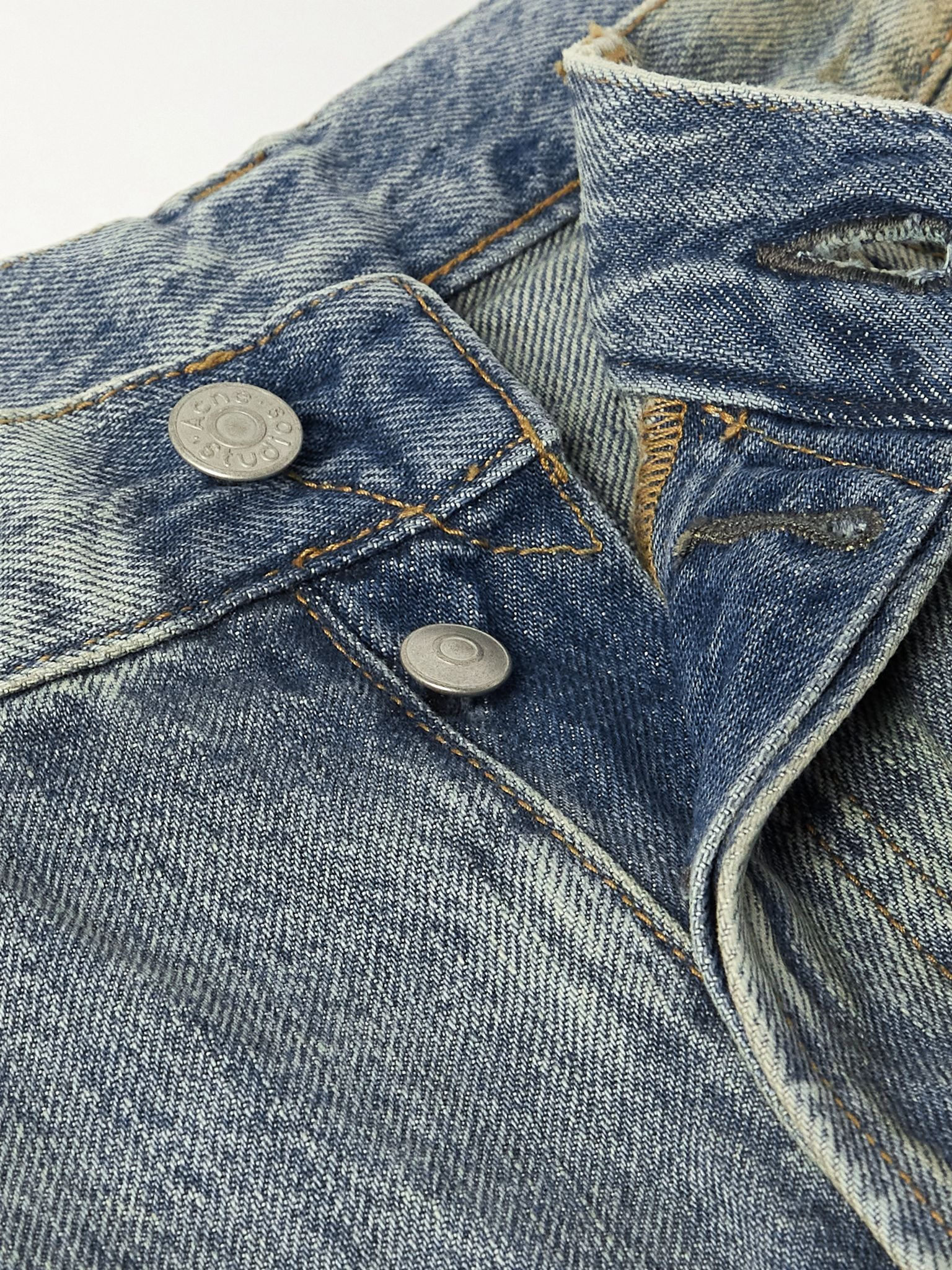 Straight-Leg Distressed Jeans Light blue - 5
