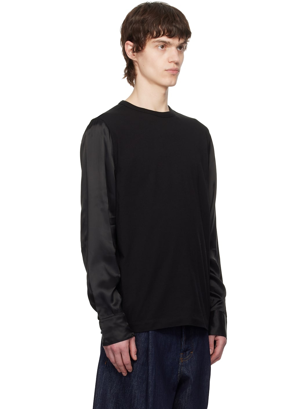 Black Paneled T-shirt - 2