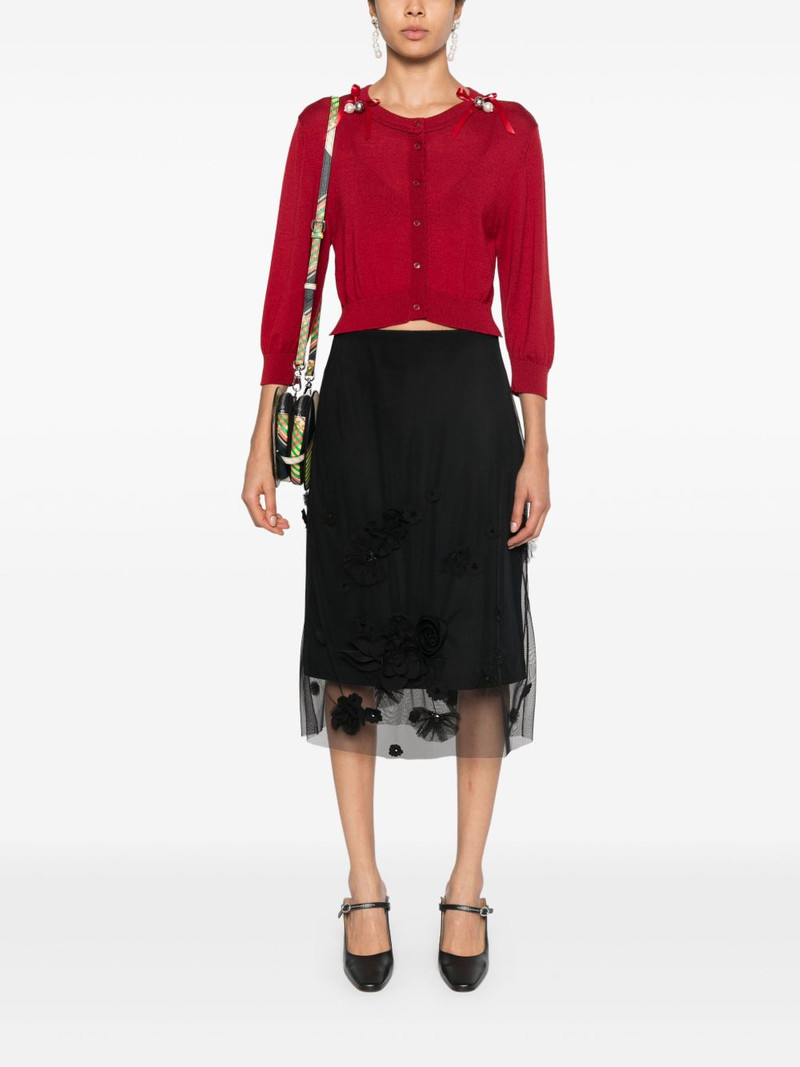 VIKTOR & ROLF floral embroidery midi skirt outlook