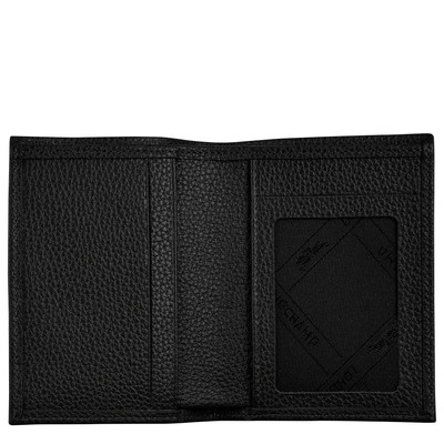 Longchamp Le Foulonné Card holder Black - Leather outlook