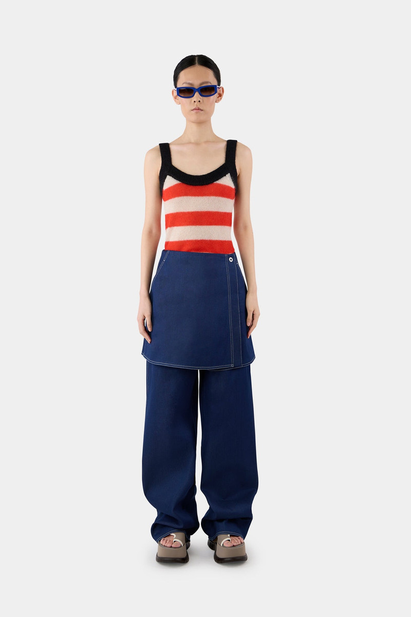 SUNNEI SKIRT-PANEL PANTS / blue outlook